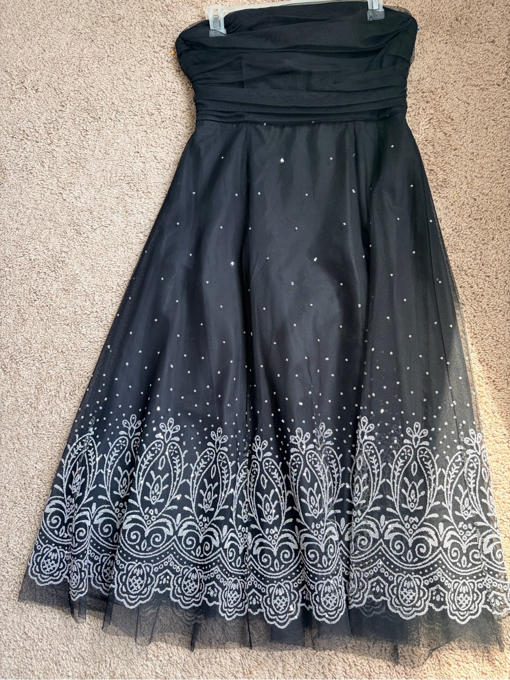 Jessica Howard Evenings Black Women's Evening strapless dress